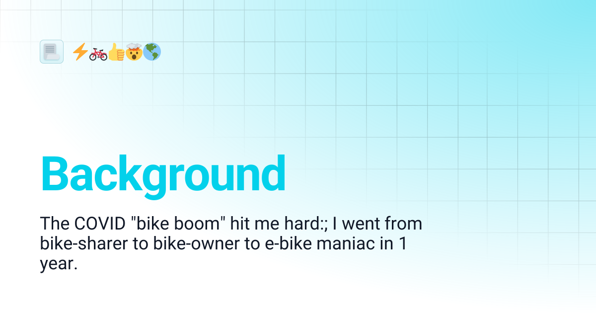 Background | ⚡️🚲👍🤯🌎